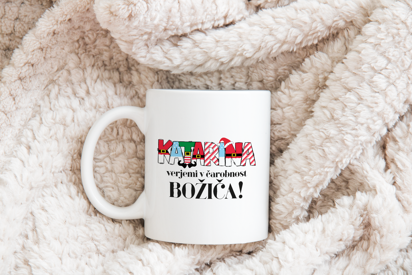 Praznična skodelica z imenom