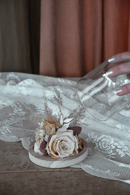 BLUMENFEE UNTER DER GLASKUPPEL Klein "Rustikal"