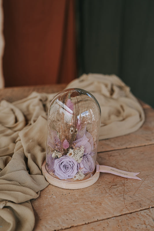 BLUMENFEE UNTER DER GLASKUPPEL Medium "Violett"